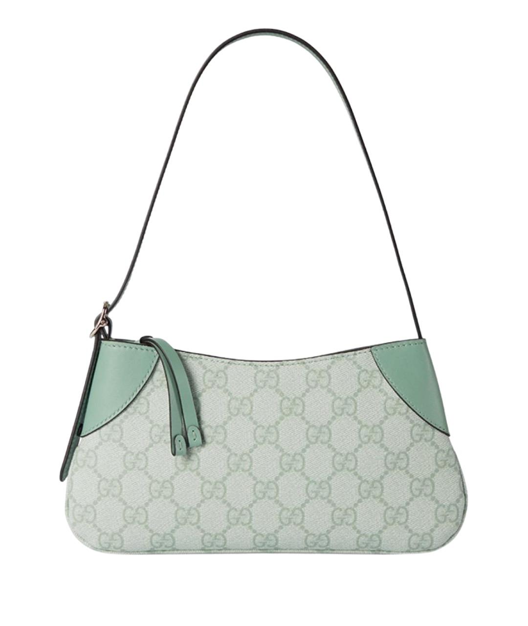 GUCCI Зеленая хлопковая сумка через плечо, фото 1