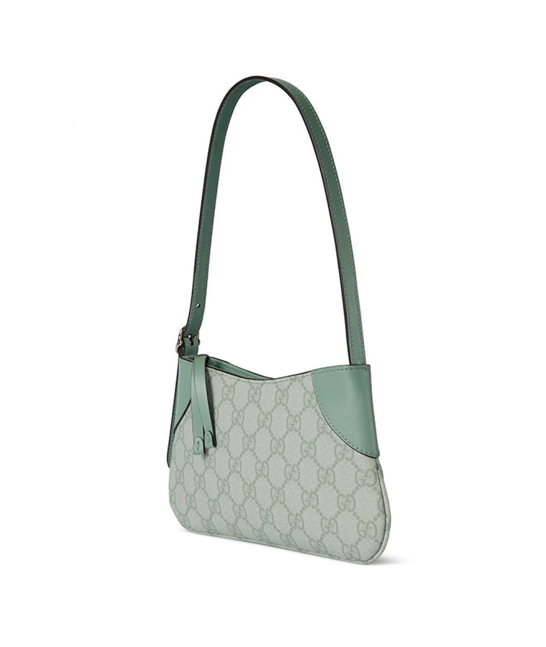 GUCCI Зеленая хлопковая сумка через плечо, фото 2