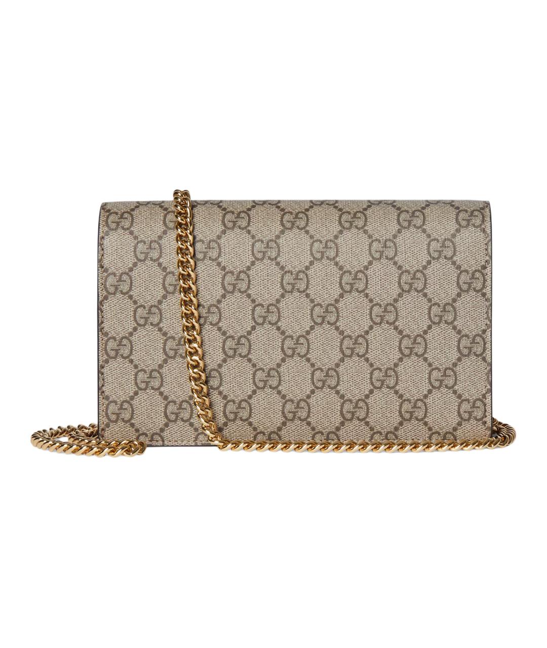 GUCCI Бордовая кожаная сумка через плечо, фото 4