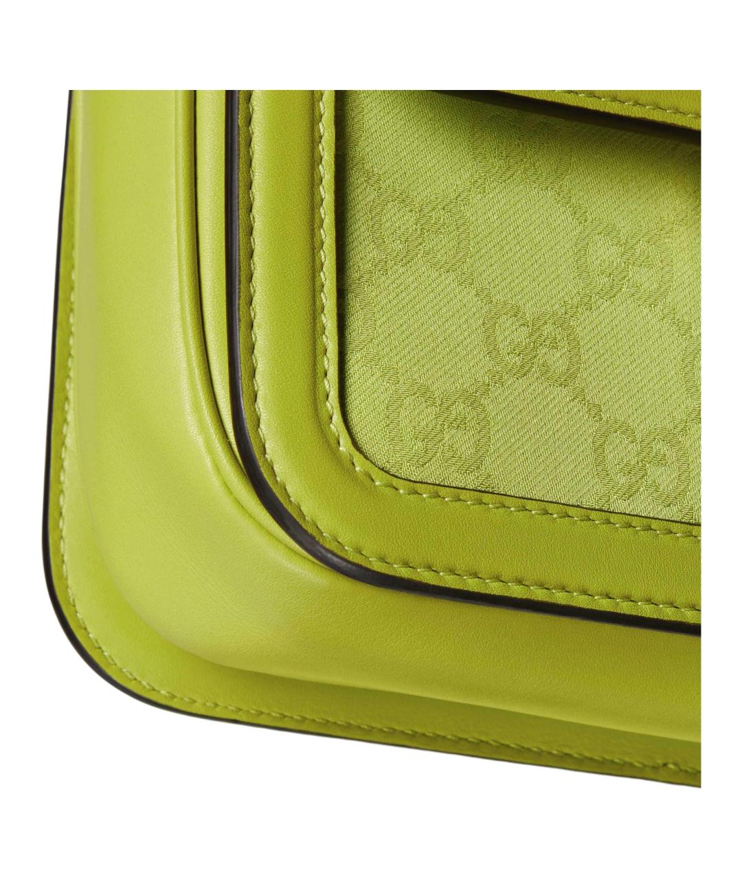 GUCCI Салатовая хлопковая сумка через плечо, фото 7