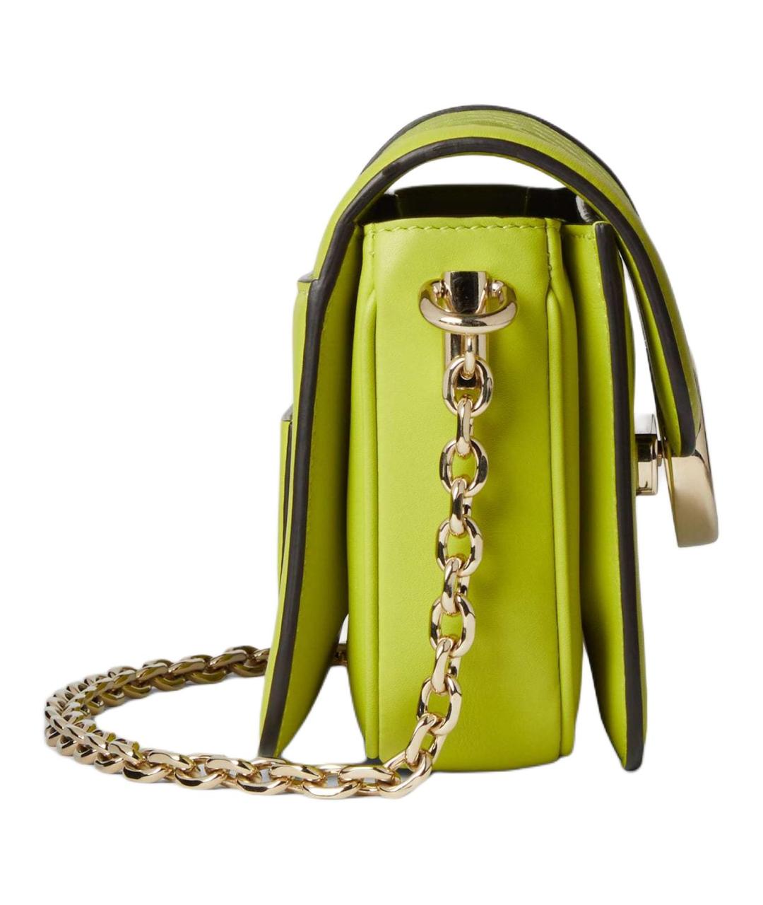 GUCCI Салатовая хлопковая сумка через плечо, фото 4