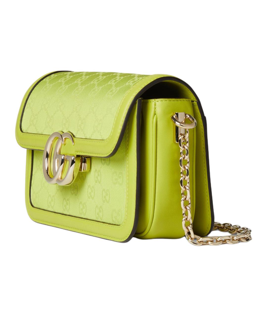 GUCCI Салатовая хлопковая сумка через плечо, фото 3