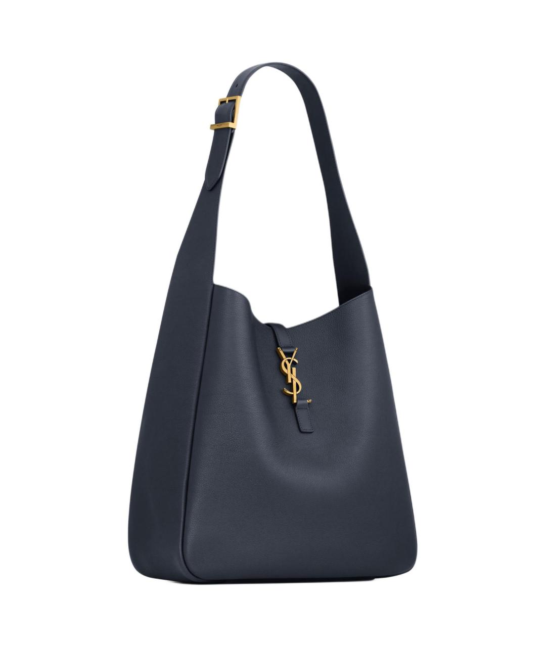 SAINT LAURENT Черная кожаная сумка через плечо, фото 2