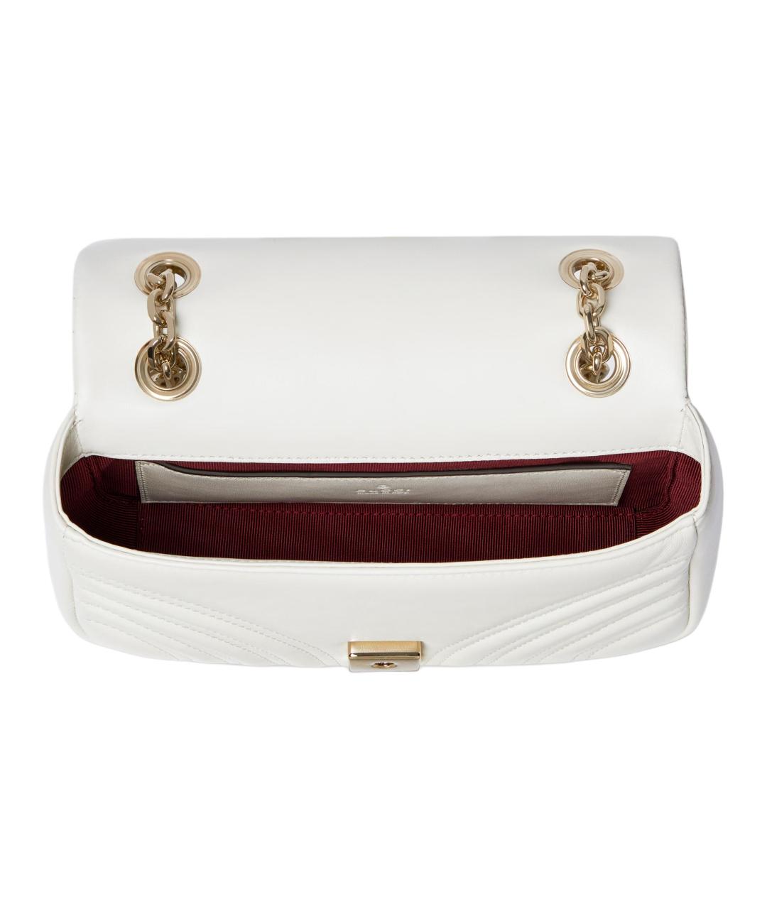 GUCCI Белая кожаная сумка через плечо, фото 5