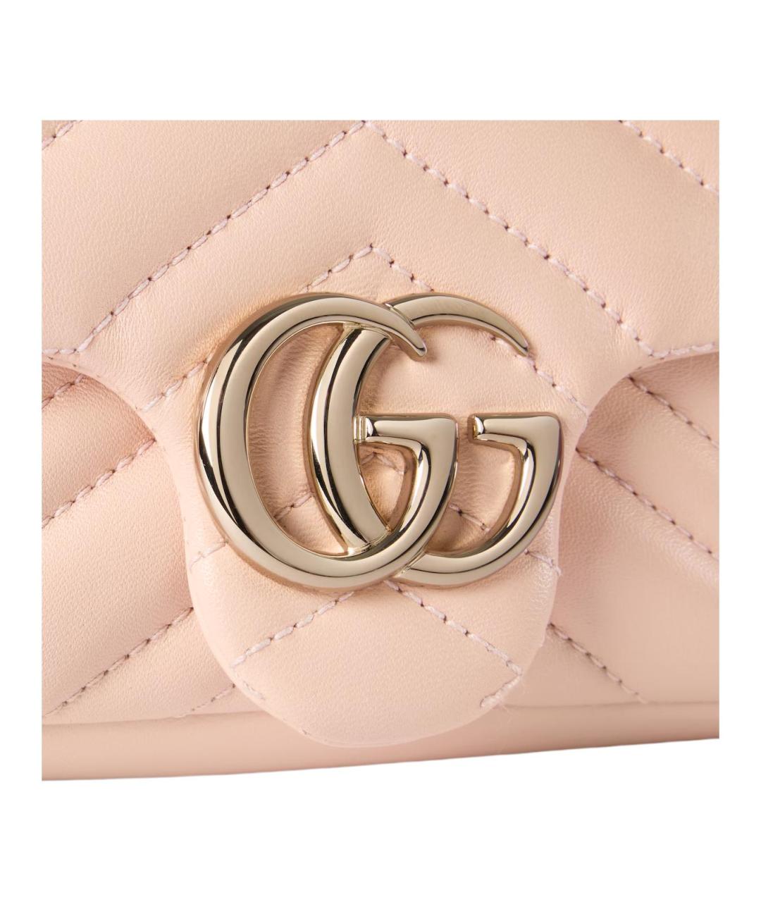 GUCCI Розовая кожаная сумка через плечо, фото 6