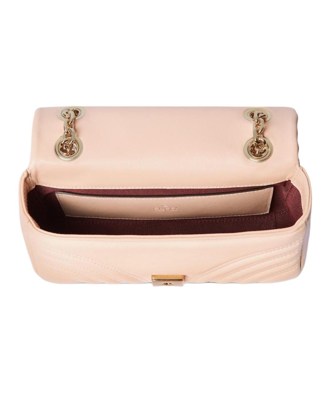 GUCCI Розовая кожаная сумка через плечо, фото 5