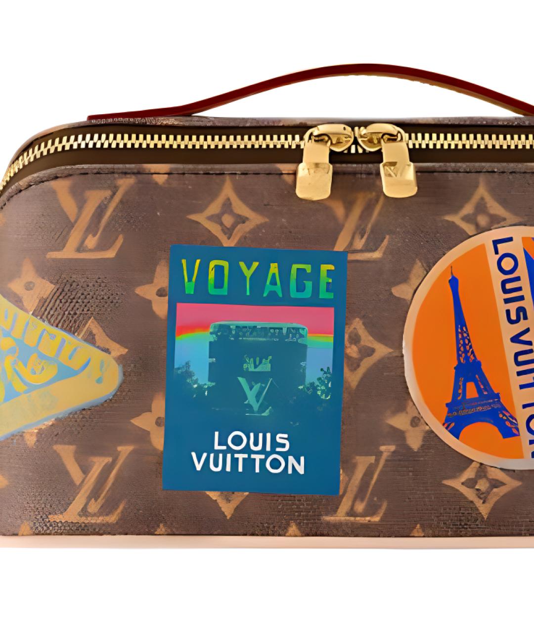 LOUIS VUITTON Коричневая косметичка, фото 5
