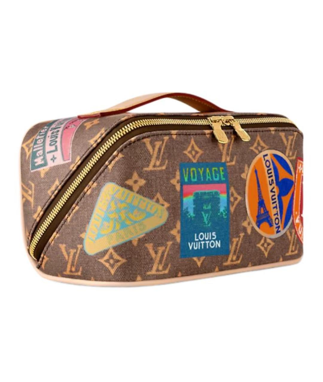 LOUIS VUITTON Коричневая косметичка, фото 2