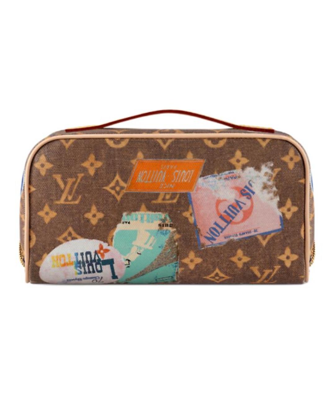 LOUIS VUITTON Коричневая косметичка, фото 3