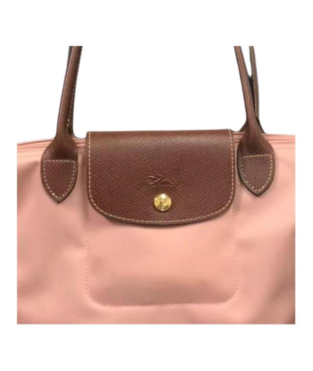 LONGCHAMP Розовая тканевая сумка через плечо, фото 2