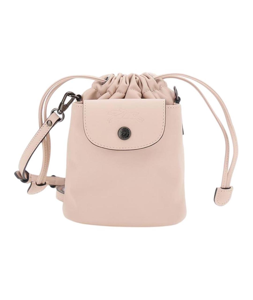 LONGCHAMP Бежевая кожаная сумка через плечо, фото 1