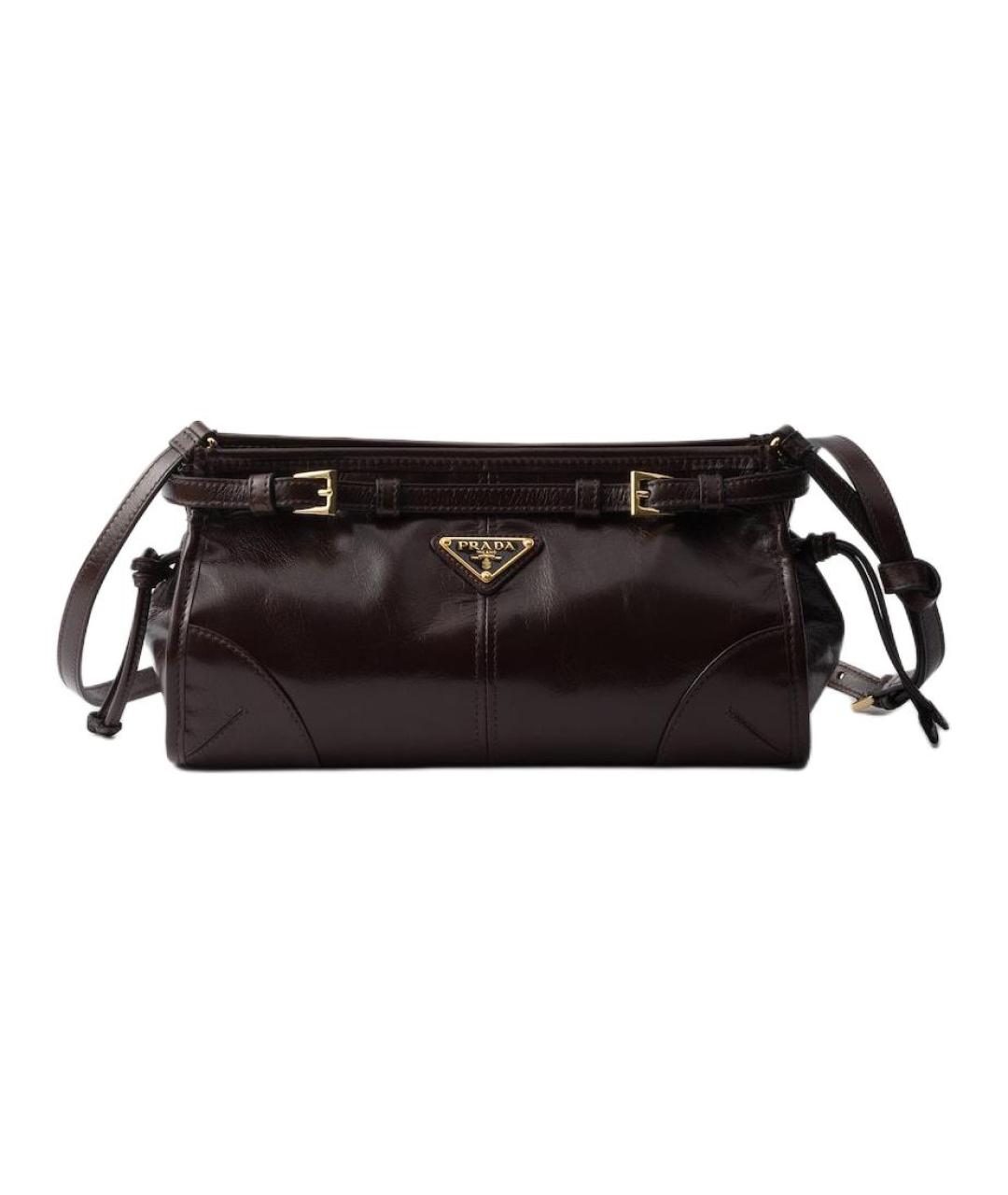 PRADA Коричневая кожаная сумка через плечо, фото 1