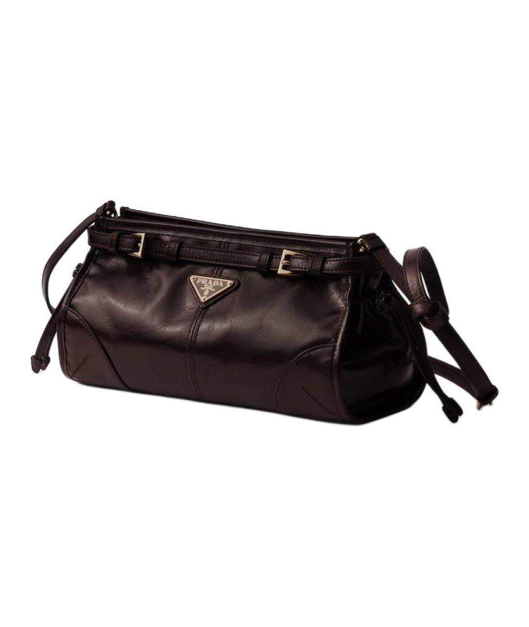 PRADA Коричневая кожаная сумка через плечо, фото 2