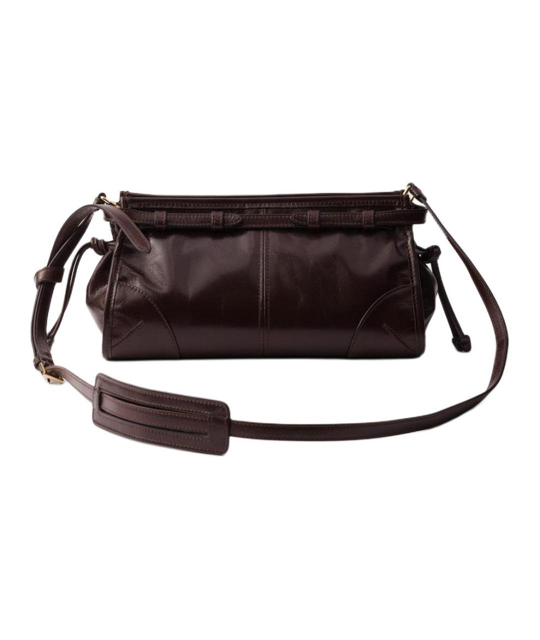 PRADA Коричневая кожаная сумка через плечо, фото 3