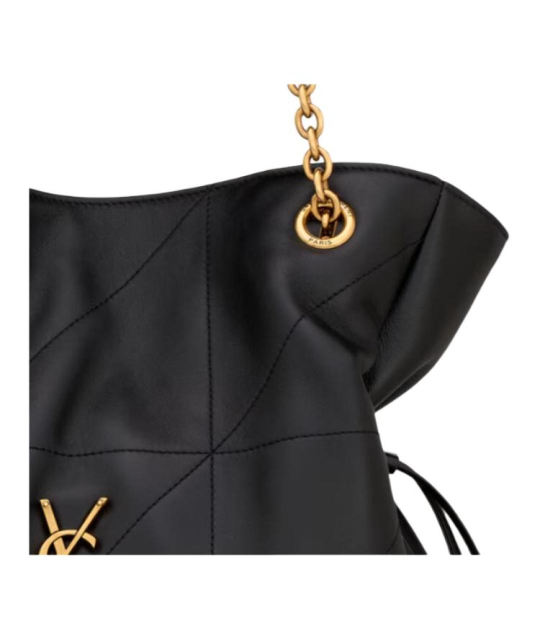 SAINT LAURENT Черная кожаная сумка через плечо, фото 6