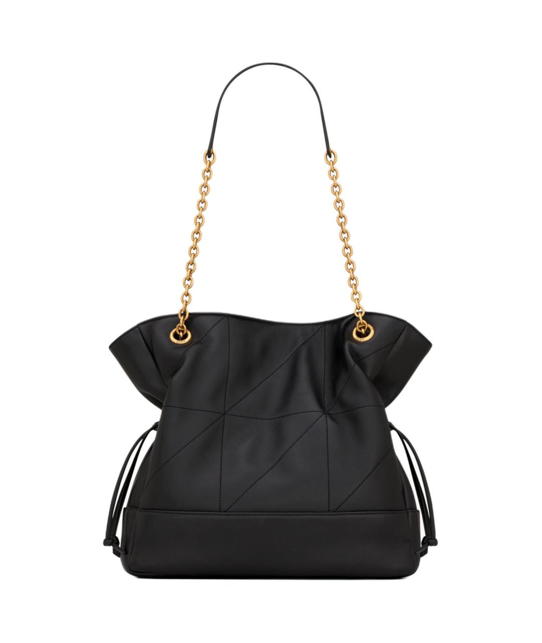 SAINT LAURENT Черная кожаная сумка через плечо, фото 5