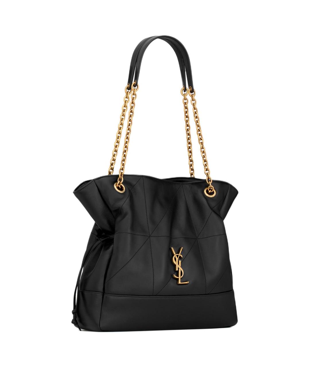 SAINT LAURENT Черная кожаная сумка через плечо, фото 3
