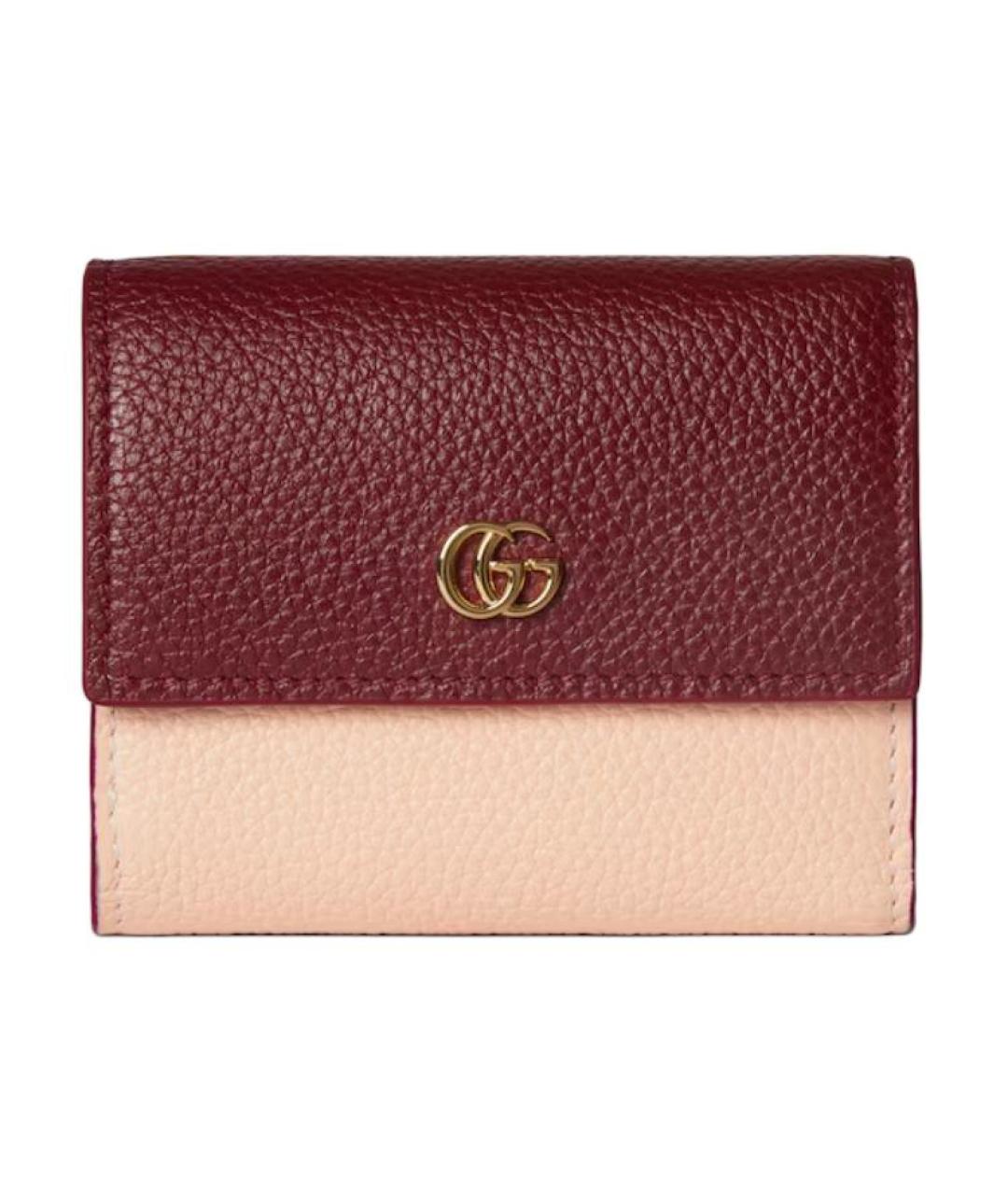 GUCCI Красный кожаный кошелек, фото 1