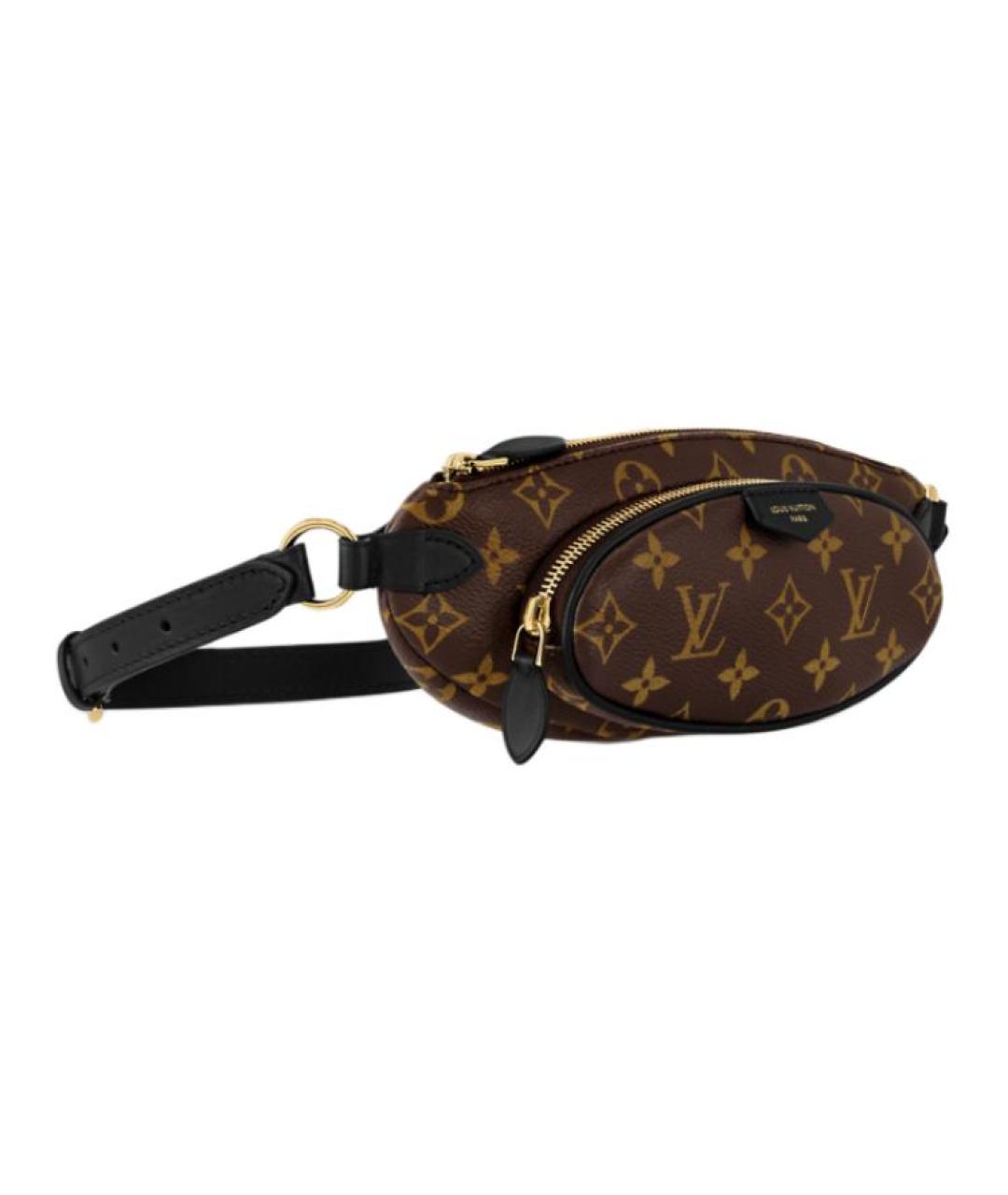 LOUIS VUITTON Коричневая кожаная поясная сумка, фото 2
