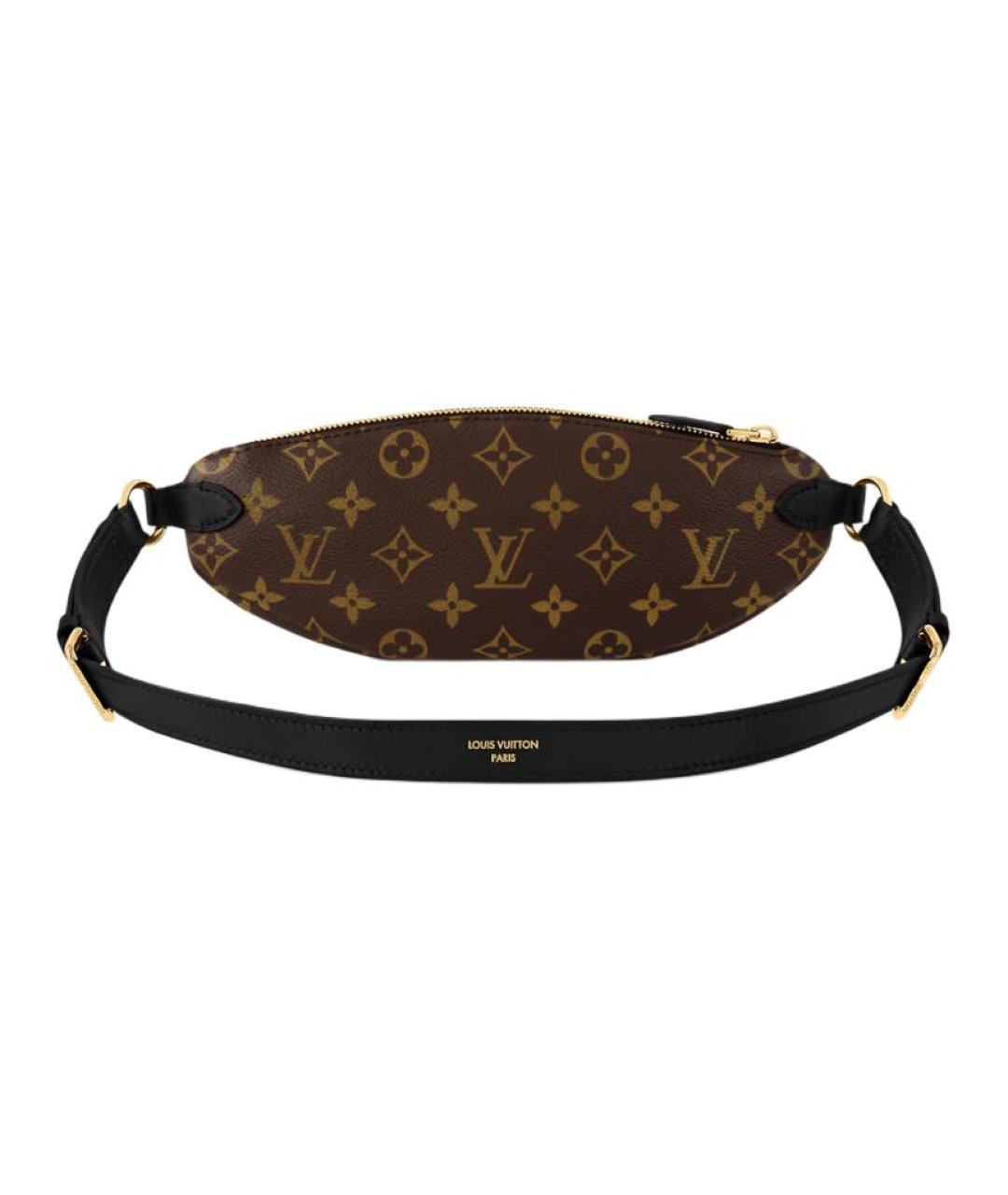 LOUIS VUITTON Коричневая кожаная поясная сумка, фото 3