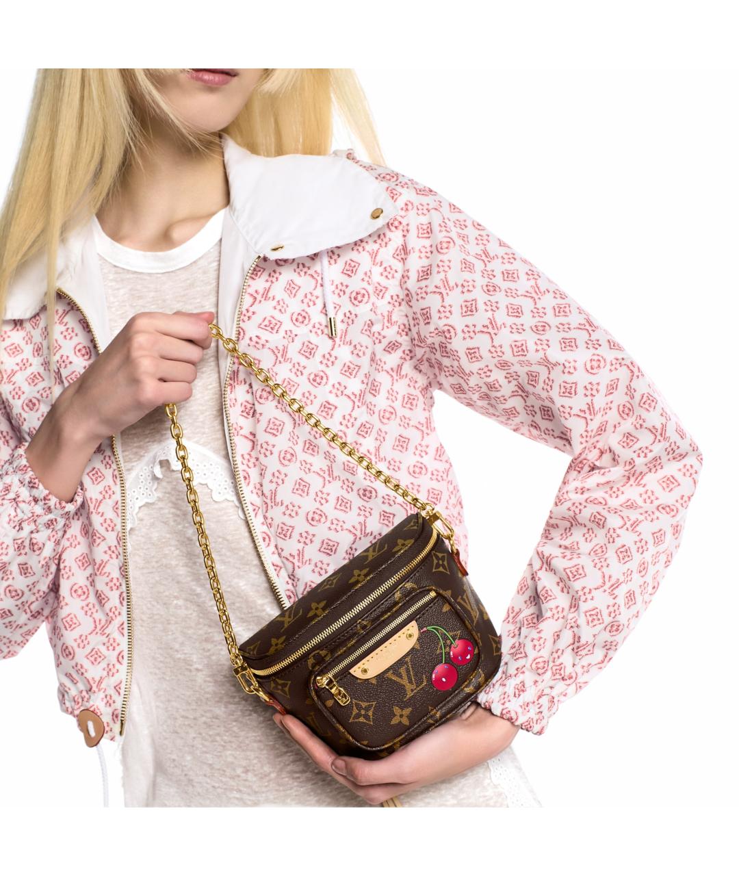 LOUIS VUITTON Коричневая кожаная поясная сумка, фото 8