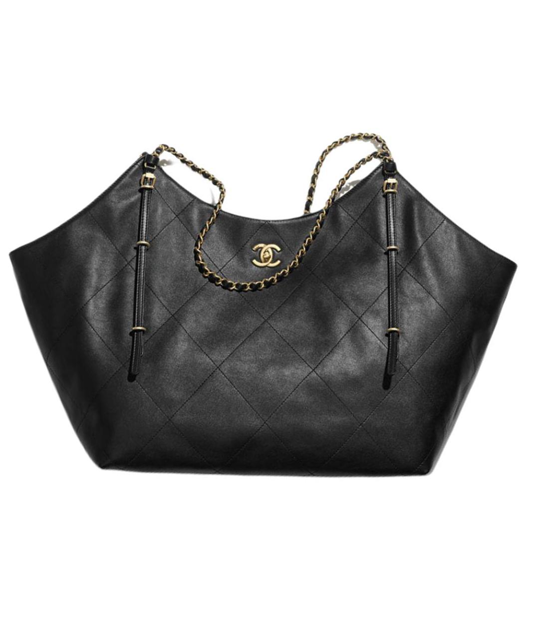 CHANEL Черная кожаная сумка через плечо, фото 1