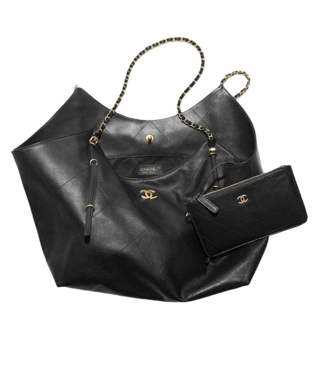 CHANEL Черная кожаная сумка через плечо, фото 3