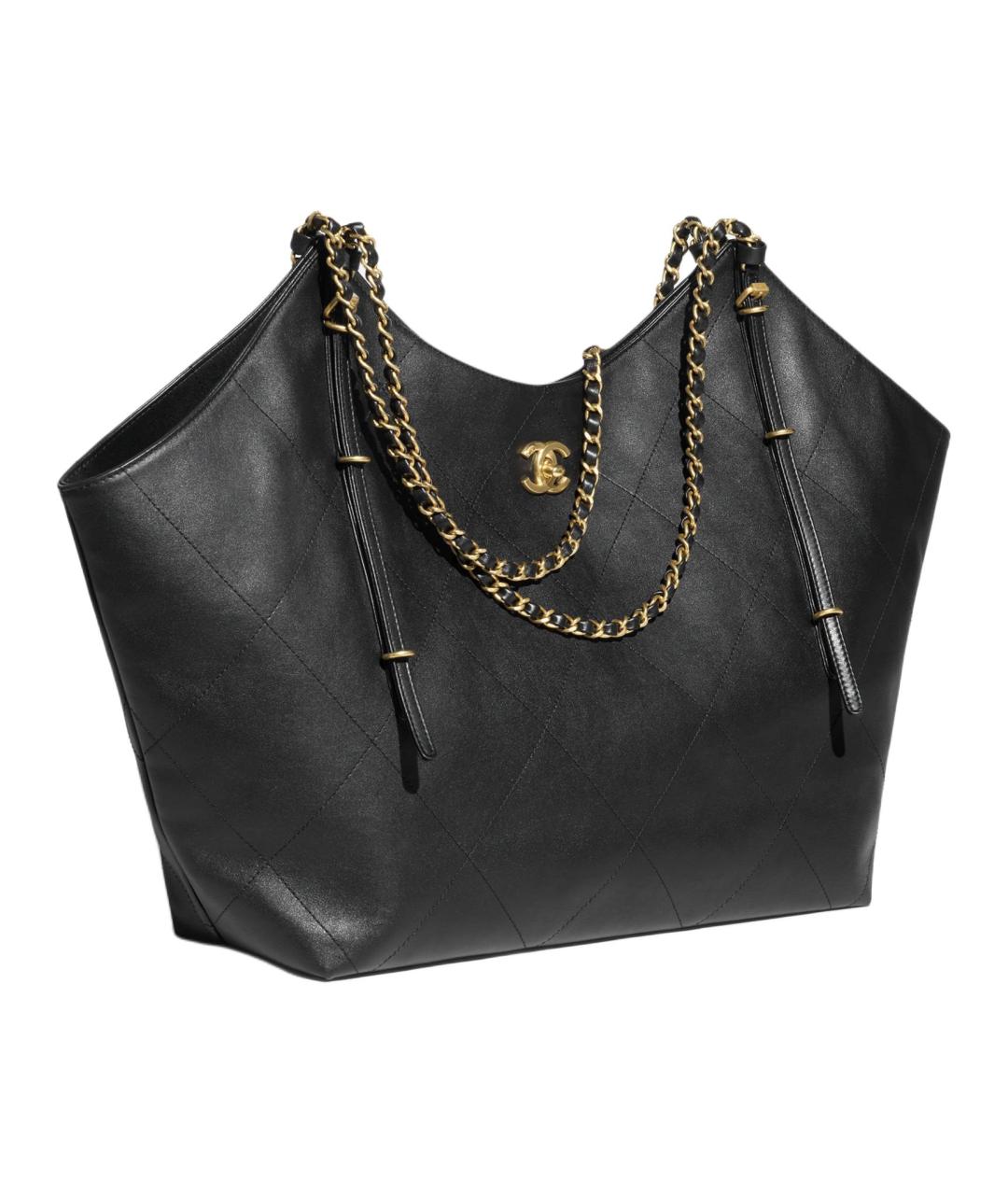 CHANEL Черная кожаная сумка через плечо, фото 2