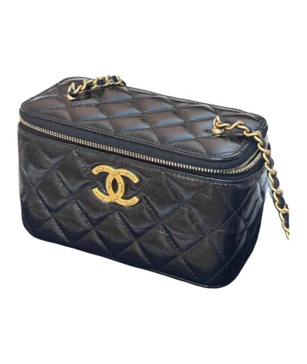 CHANEL Черная кожаная сумка через плечо, фото 1