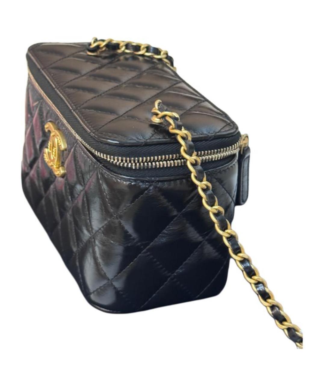 CHANEL Черная кожаная сумка через плечо, фото 2