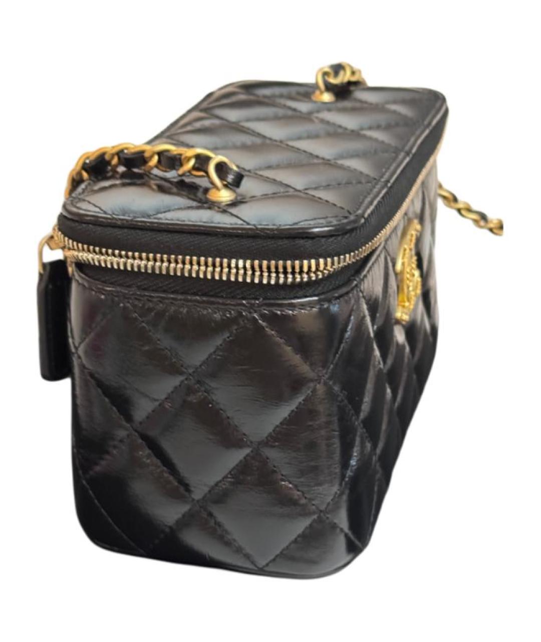 CHANEL Черная кожаная сумка через плечо, фото 3