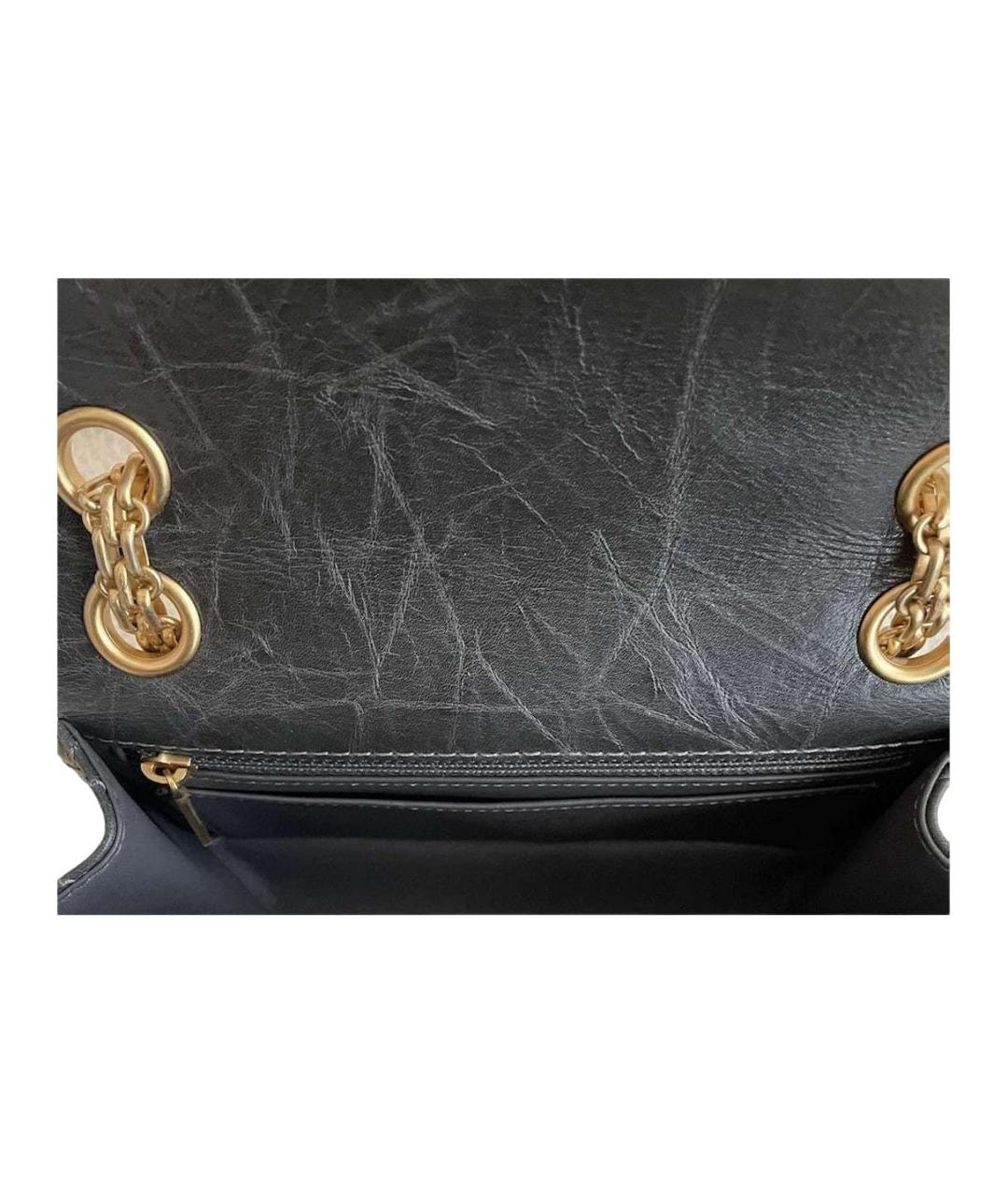 CHANEL Черная кожаная сумка через плечо, фото 5