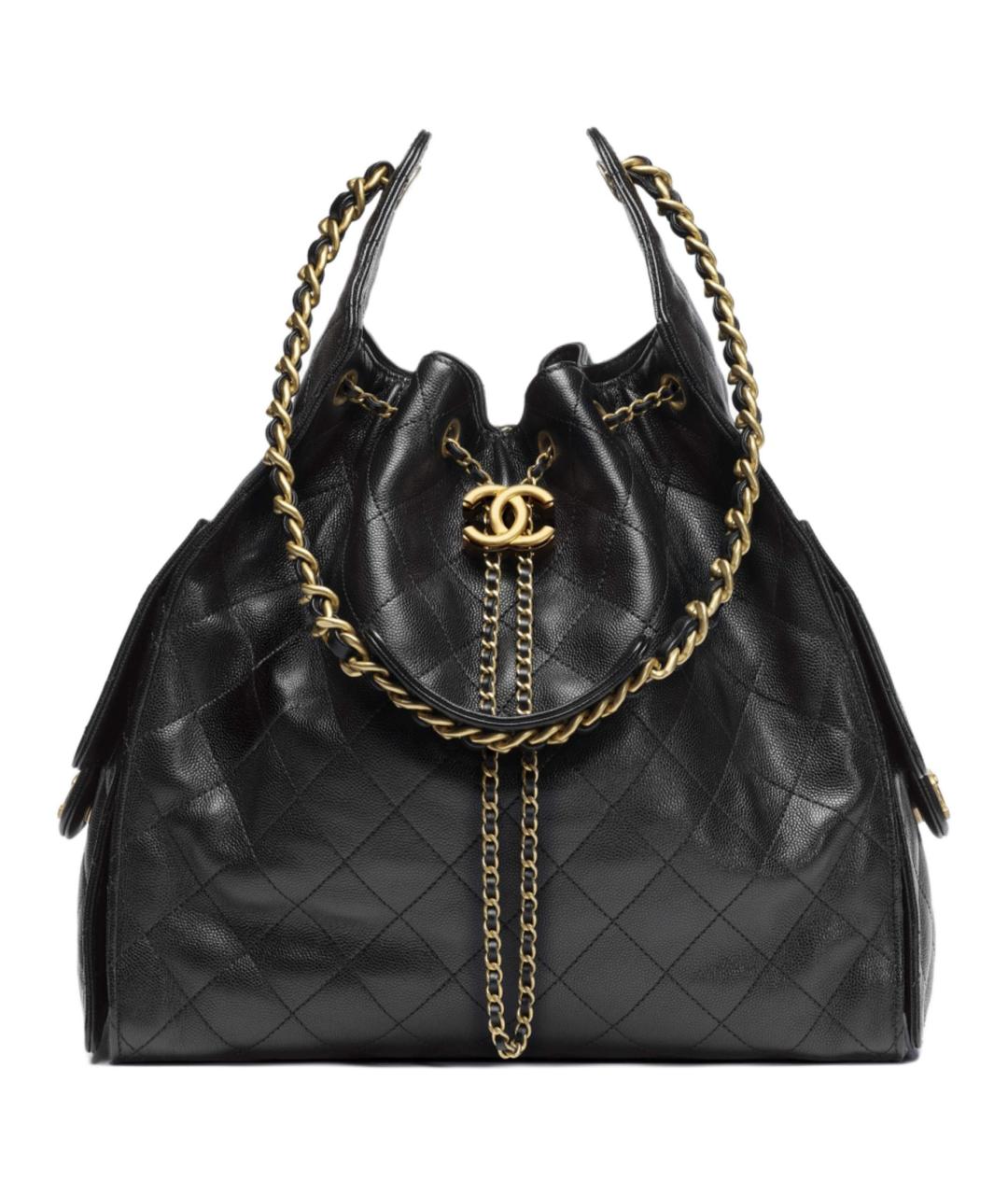 CHANEL Черная кожаная сумка через плечо, фото 1