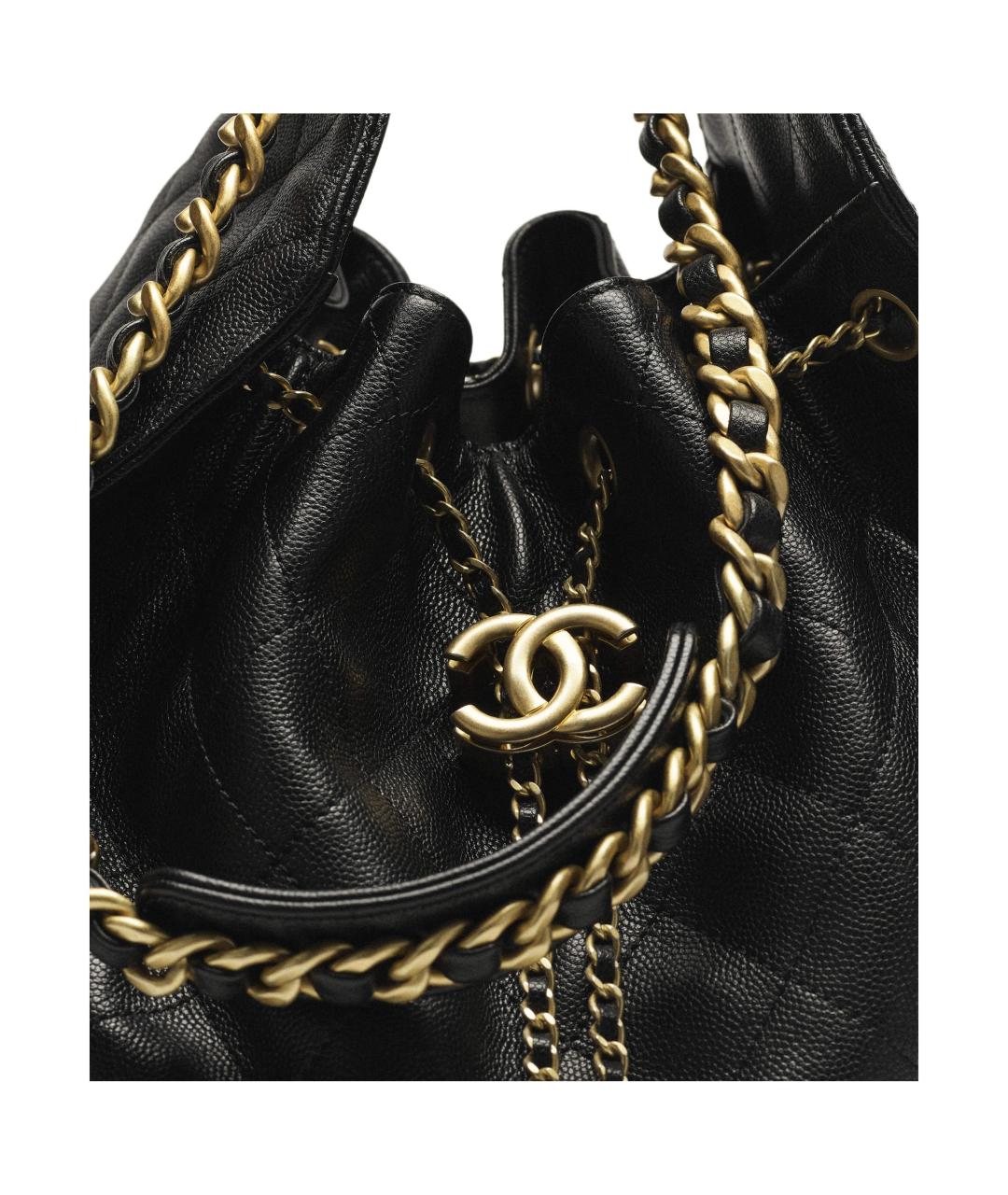 CHANEL Черная кожаная сумка через плечо, фото 7