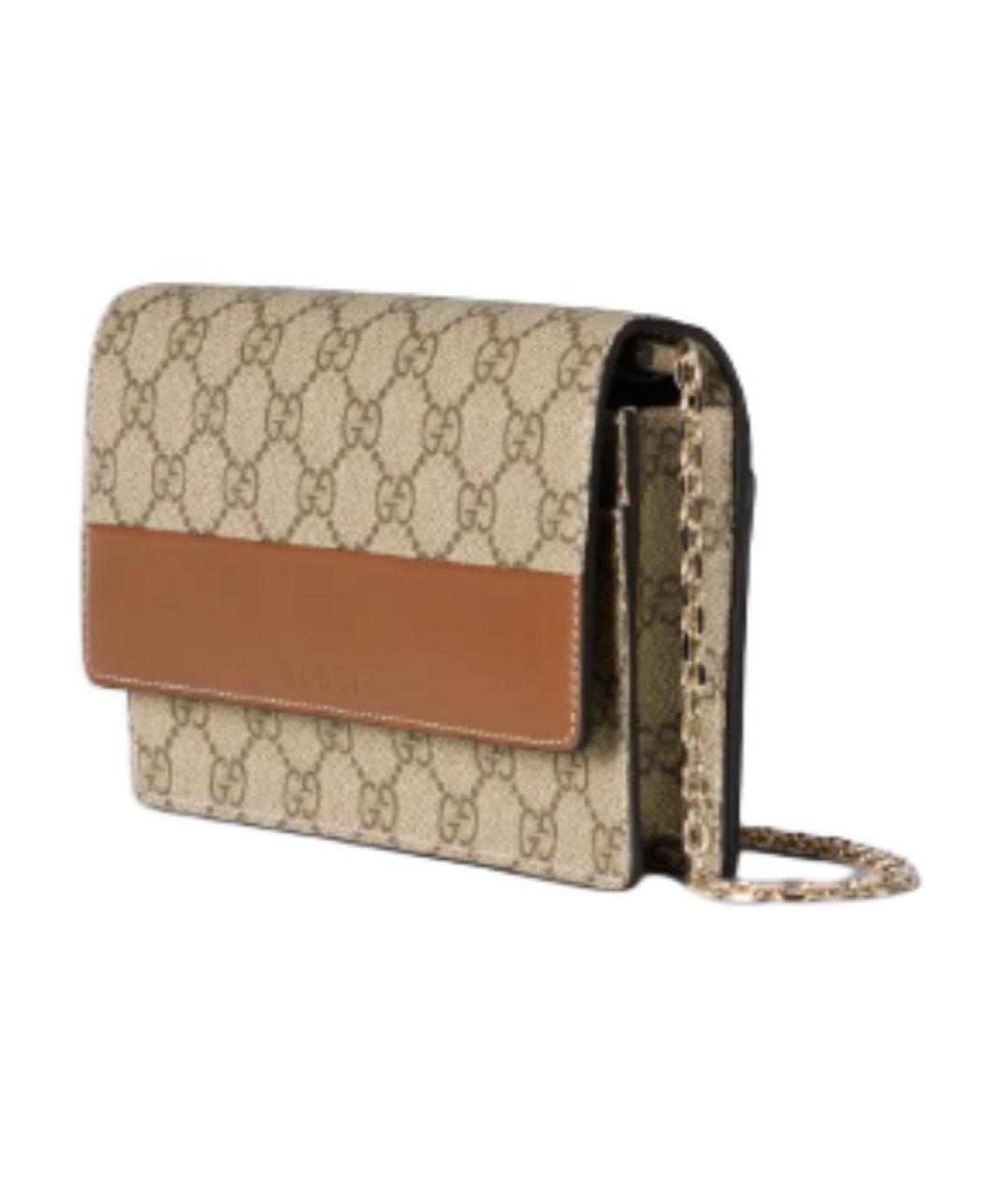 GUCCI Коричневая кожаная сумка через плечо, фото 2