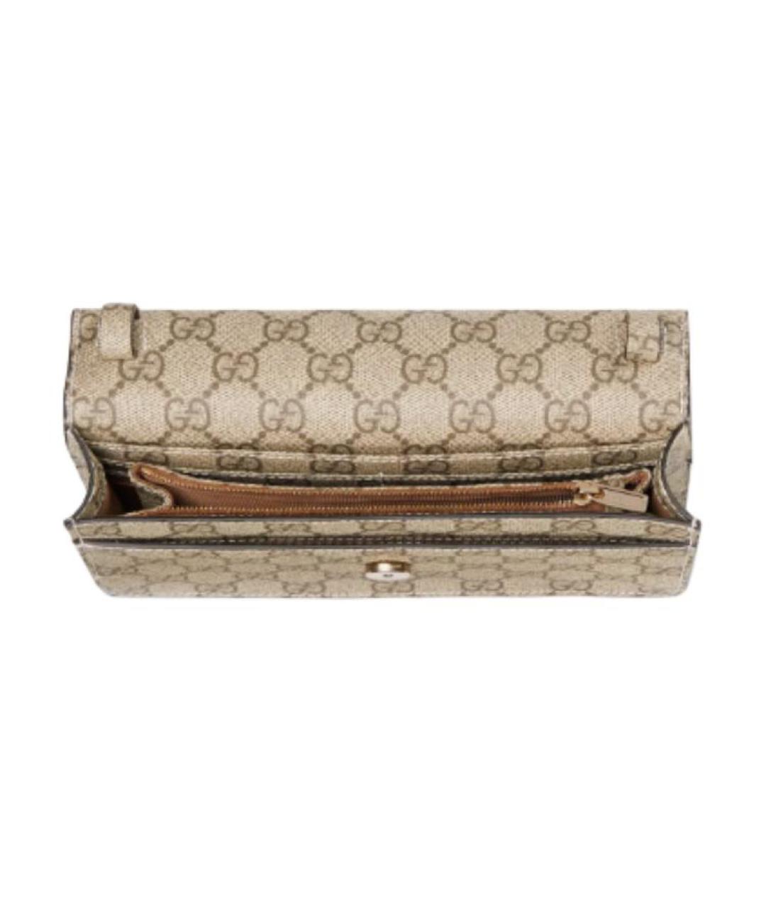 GUCCI Коричневая кожаная сумка через плечо, фото 5