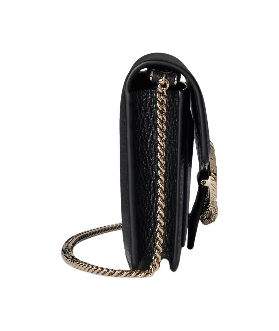 GUCCI Черная кожаная сумка через плечо, фото 3