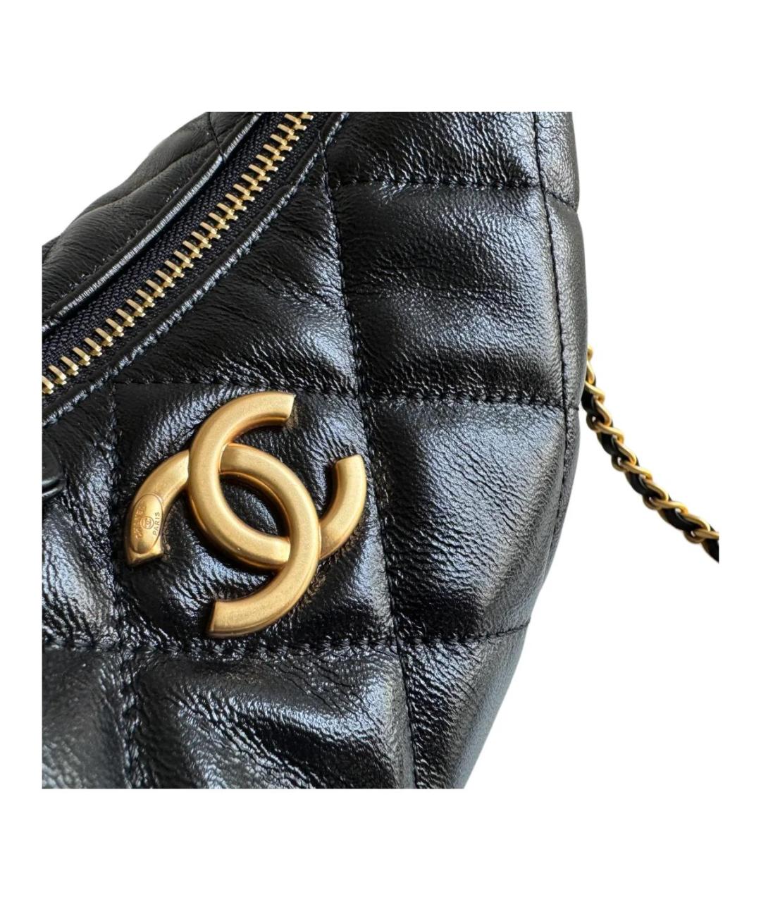 CHANEL Черная кожаная сумка через плечо, фото 4