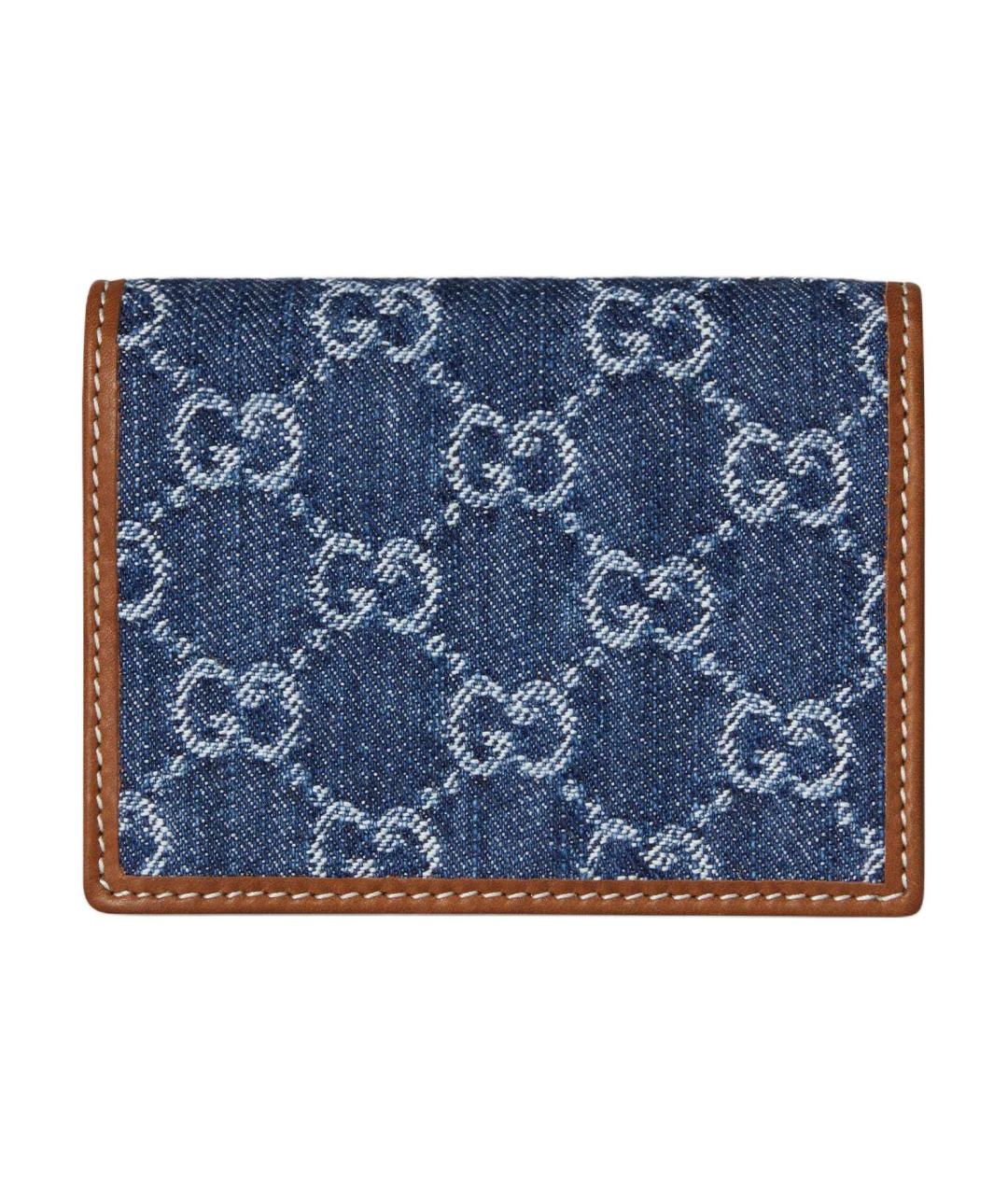 GUCCI Синий кожаный кошелек, фото 3