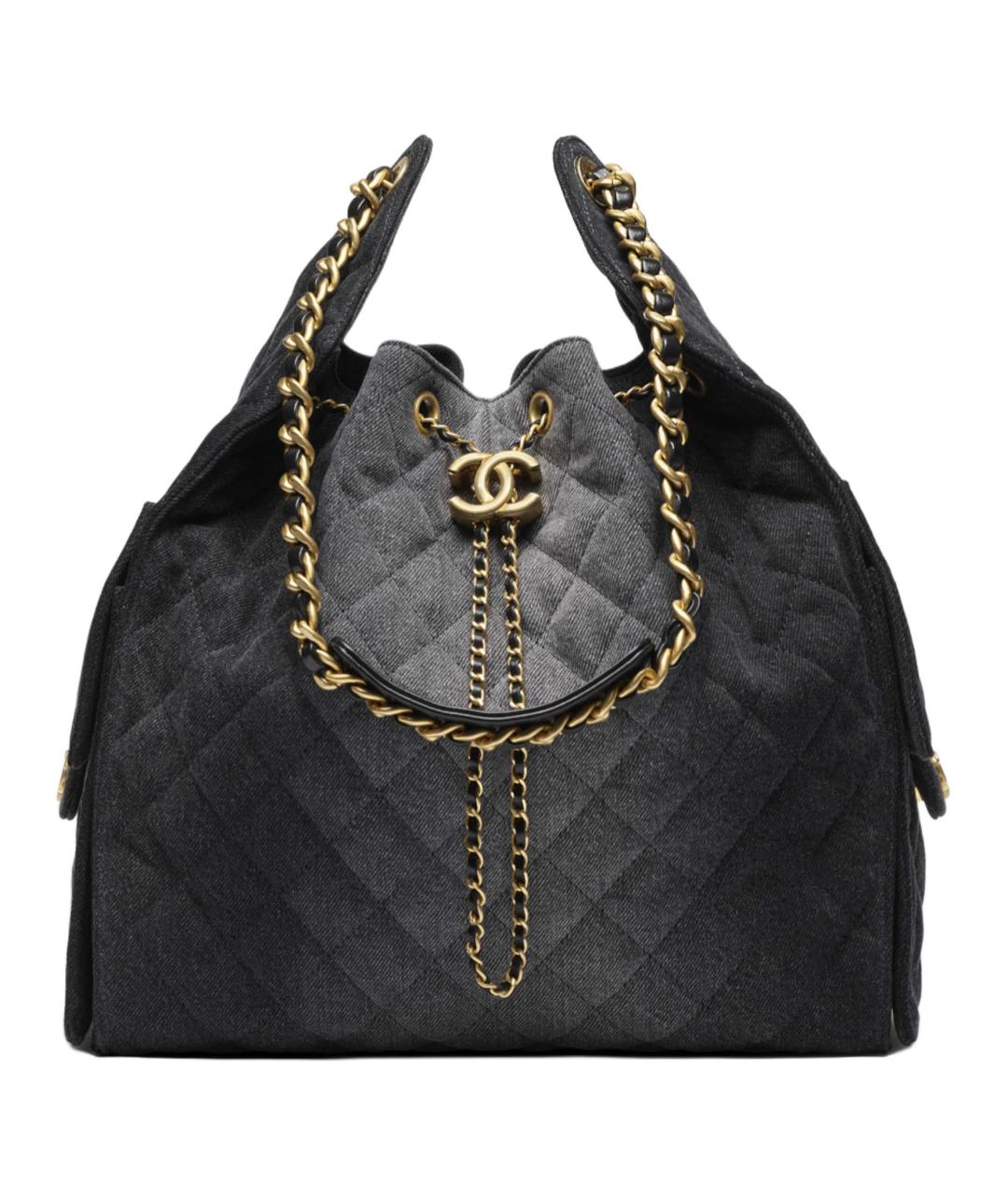 CHANEL Черная тканевая сумка через плечо, фото 2