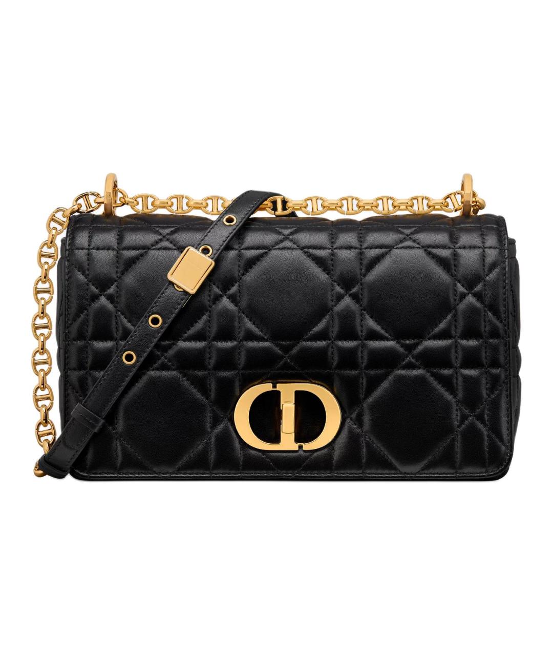 CHRISTIAN DIOR Черная кожаная сумка через плечо, фото 1