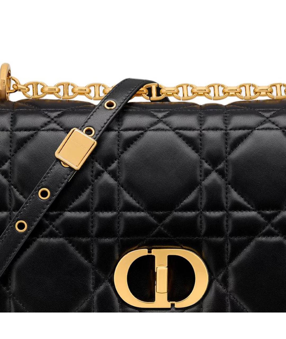 CHRISTIAN DIOR Черная кожаная сумка через плечо, фото 6