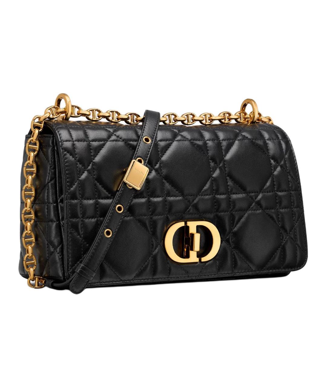 CHRISTIAN DIOR Черная кожаная сумка через плечо, фото 3