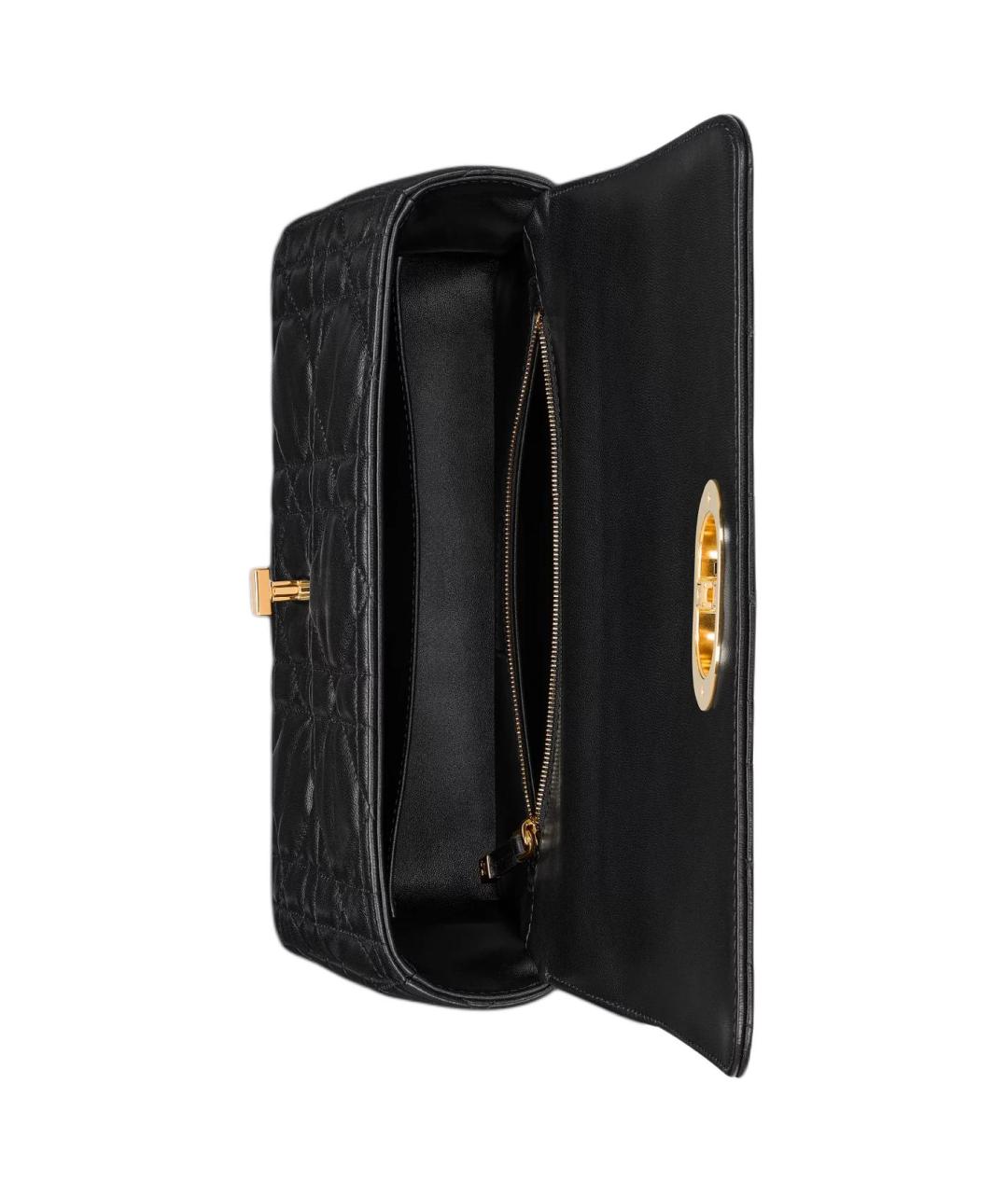 CHRISTIAN DIOR Черная кожаная сумка через плечо, фото 5