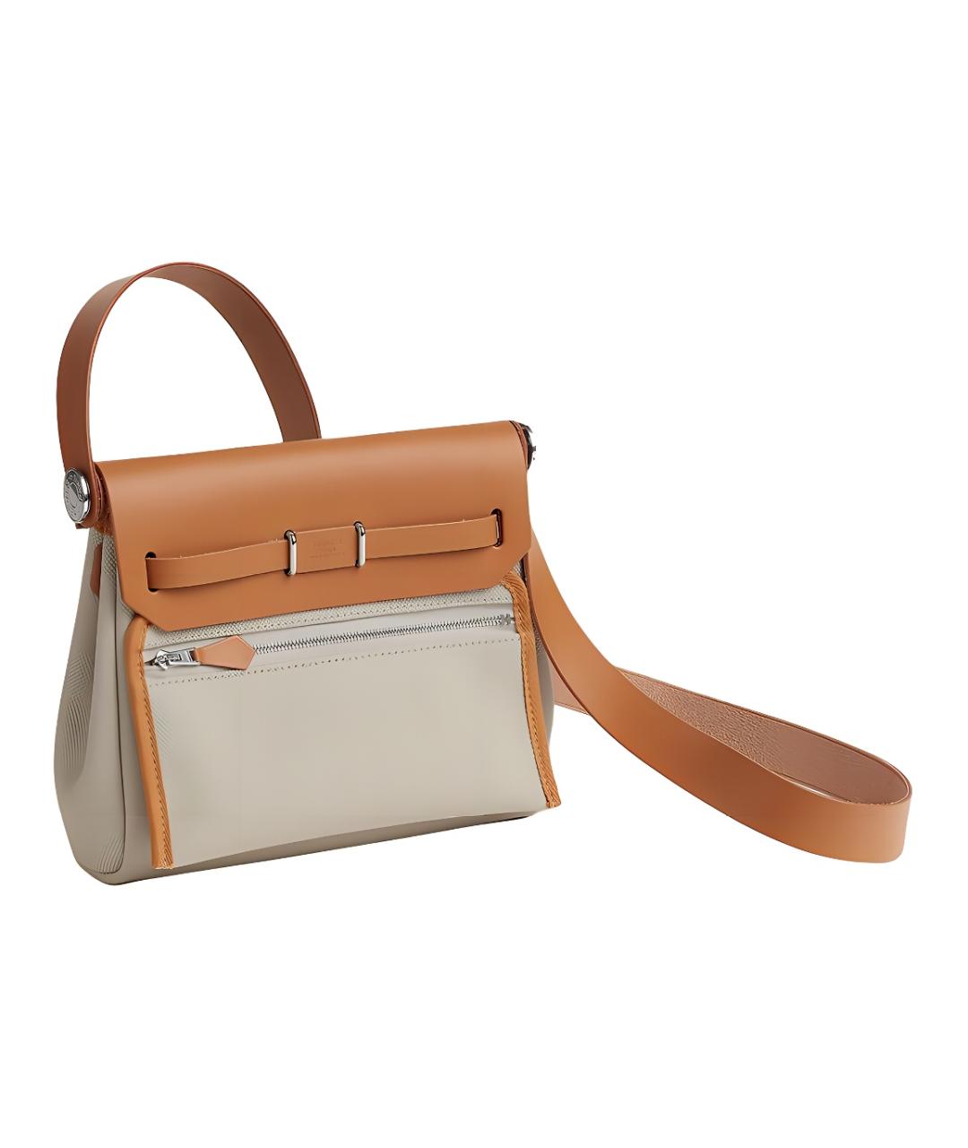 HERMES Серая хлопковая сумка через плечо, фото 3