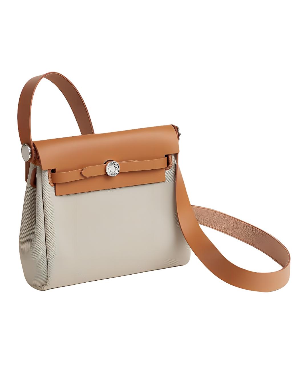 HERMES Серая хлопковая сумка через плечо, фото 2