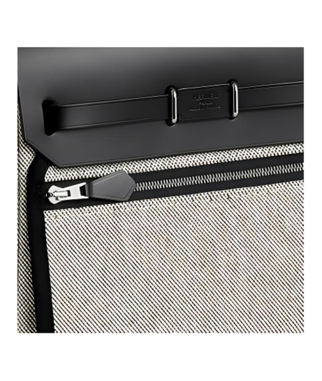 HERMES Серая хлопковая сумка через плечо, фото 5