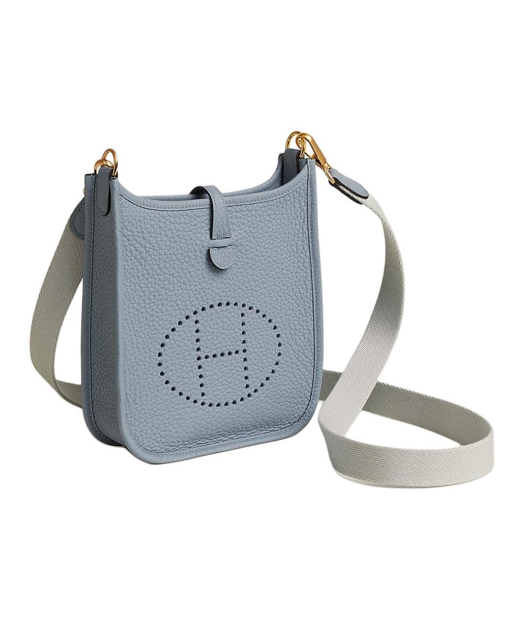 HERMES Голубая кожаная сумка через плечо, фото 2