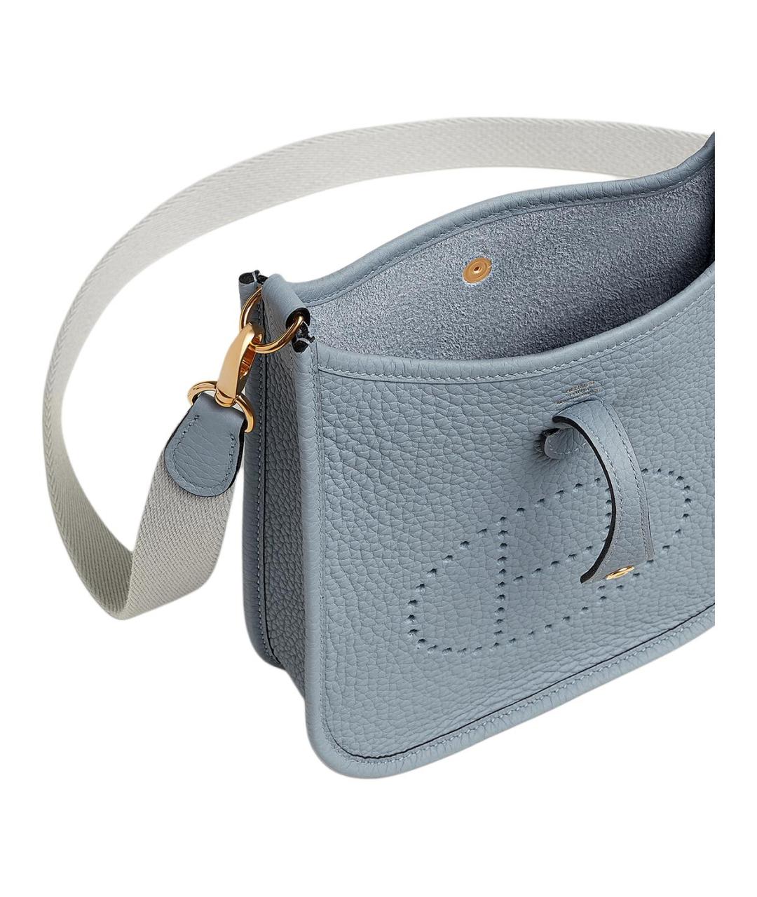 HERMES Голубая кожаная сумка через плечо, фото 4