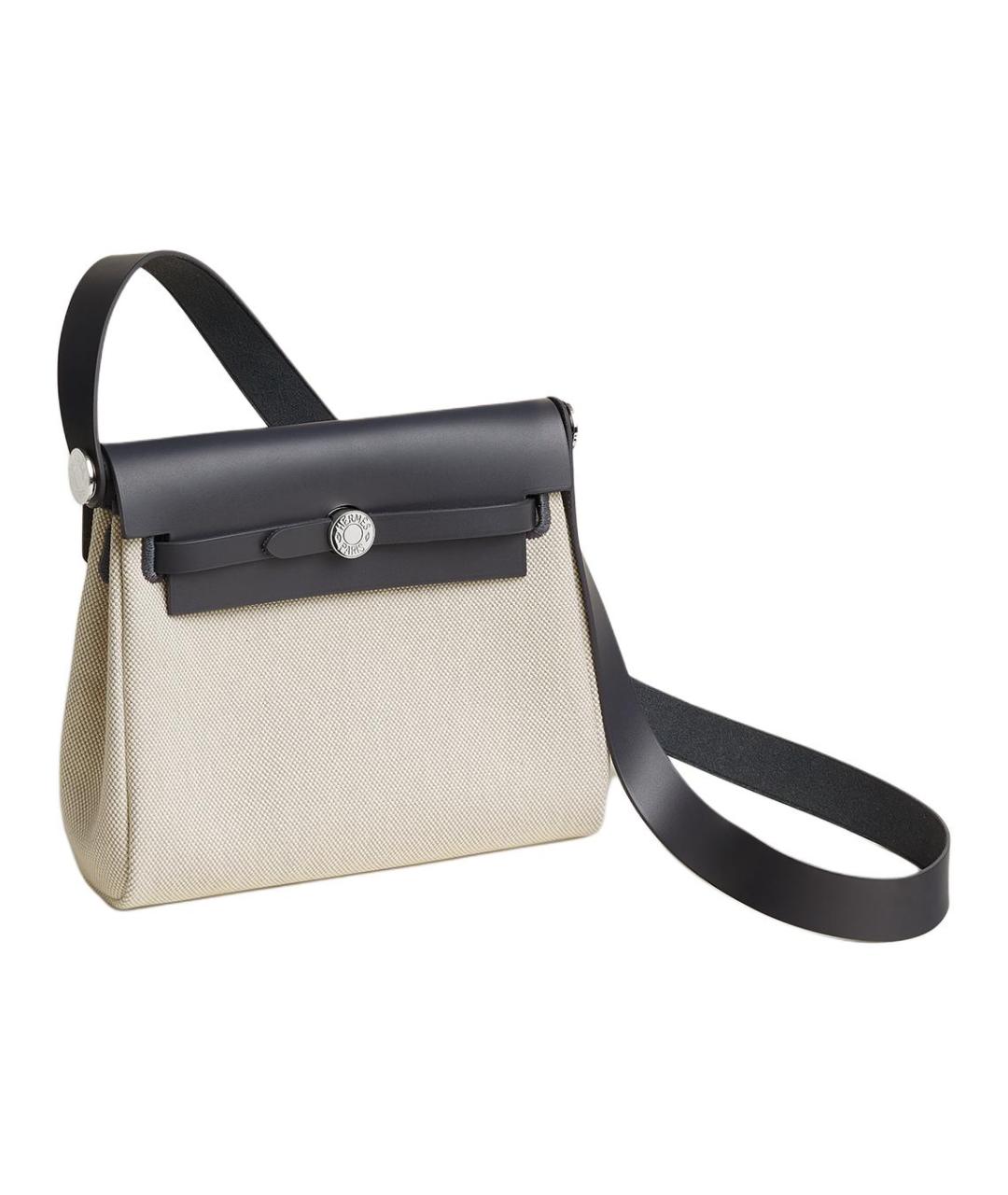 HERMES Бежевая хлопковая сумка через плечо, фото 2